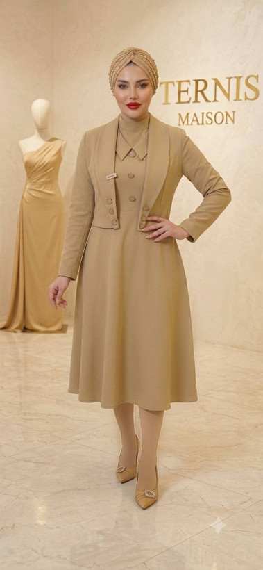 cropped-blazer-midi-dress-set-beige-black-mezon-ternis Alt Text انگلیسی