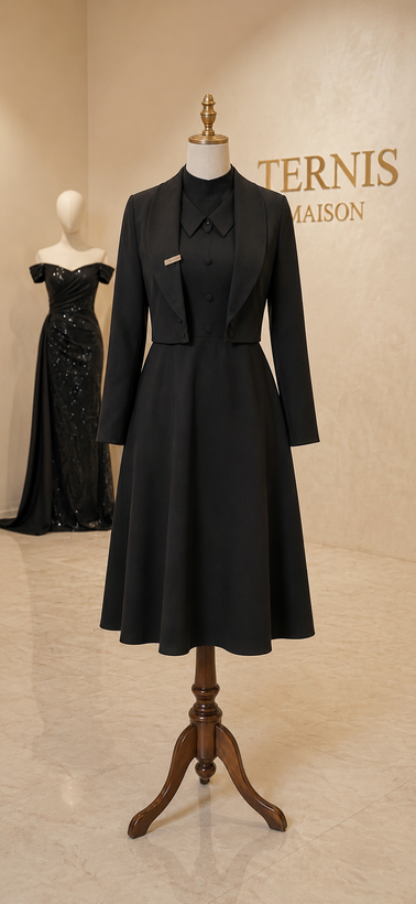 cropped-blazer-midi-dress-set-beige-black-mezon-ternis Alt Text انگلیسی