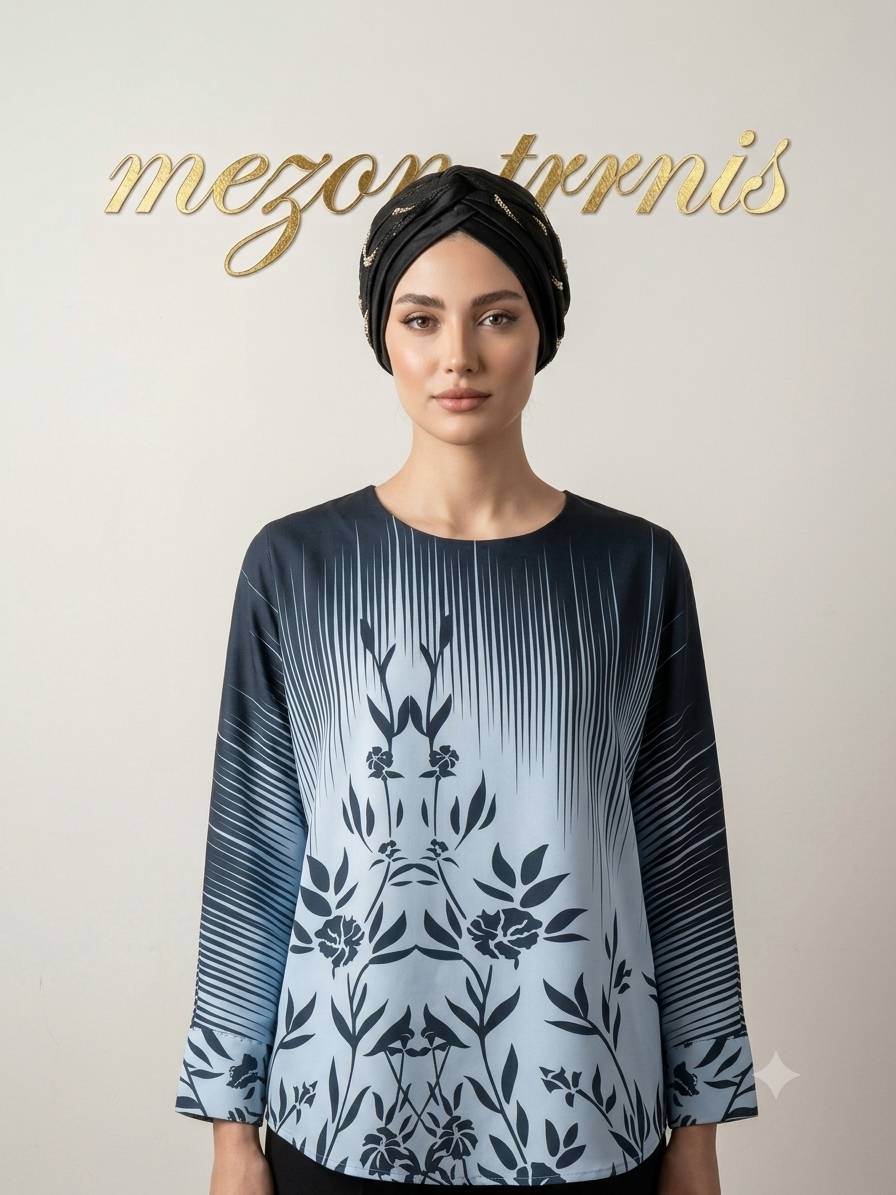 شومیز الیزه زنانه طرح گل _ کد ۳۸۹