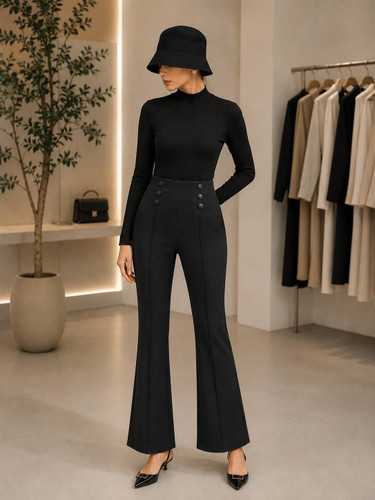 شلوار بوتکات کتان زنانه _ کد ۴۹