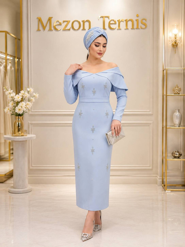 لباس میدی مجلسی زنانه مدل هلنا _ کد ۱۲۸