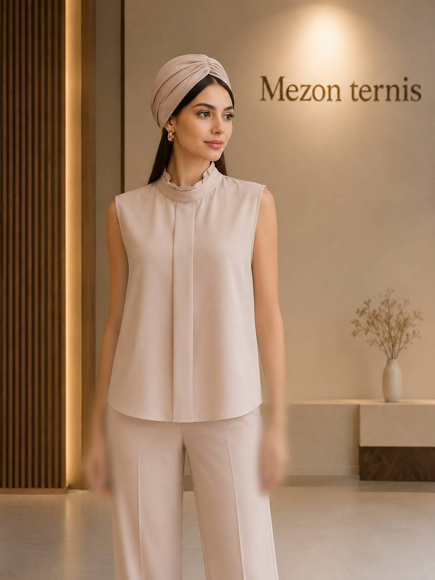 تاپ الیزه یقه پیلی _ کد ۴۱۳